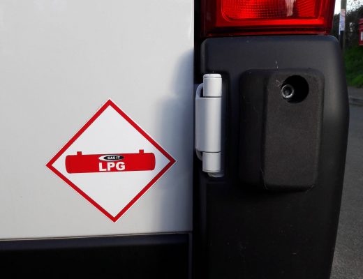 LPG sticker on van